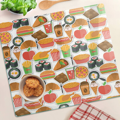 Snijplanken glas Thema eten en snacks