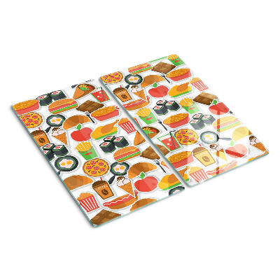 Snijplanken glas Thema eten en snacks