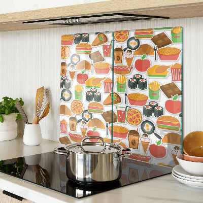 Snijplanken glas Thema eten en snacks