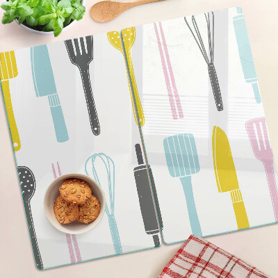 Glazen snijplanken Keukengerei in pastelkleuren