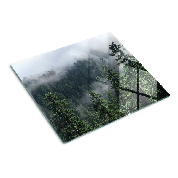 Snijplanken glas Bos in de wolken