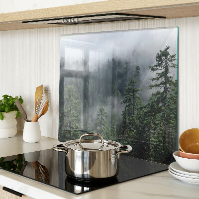 Snijplanken glas Bos in de wolken