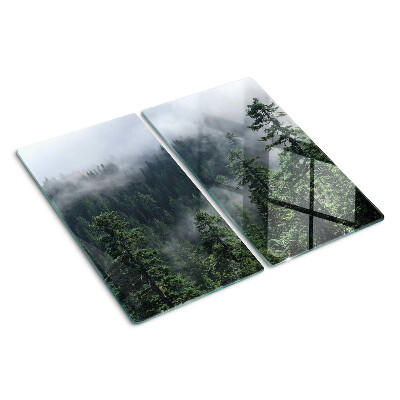 Snijplanken glas Bos in de wolken