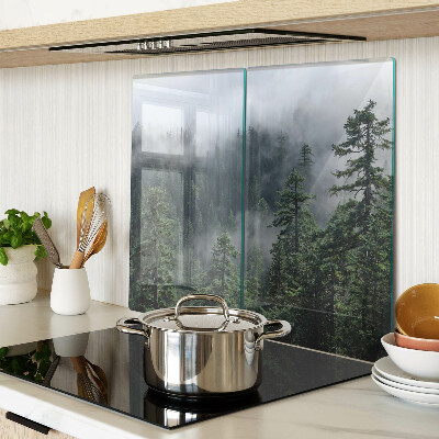 Snijplanken glas Bos in de wolken