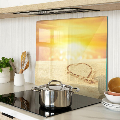 Snijplanken glas Strand bij zonsondergang