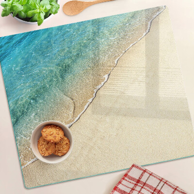 Snijplanken glas Strand- en zeegolven