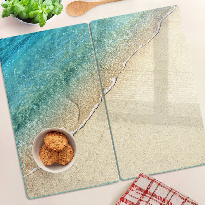 Snijplanken glas Strand- en zeegolven