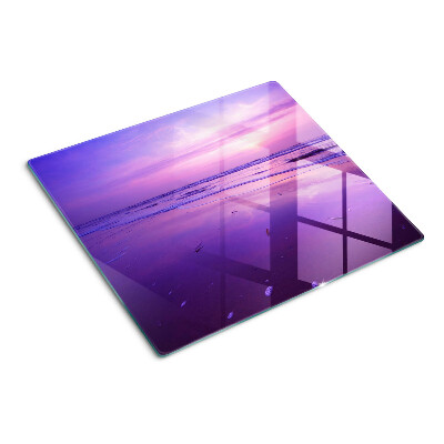 Glazen snijplanken Zonsondergang over de zee
