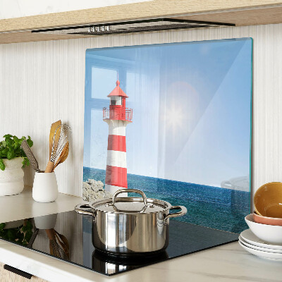 Snijplanken glas Vuurtoren boven de oceaan