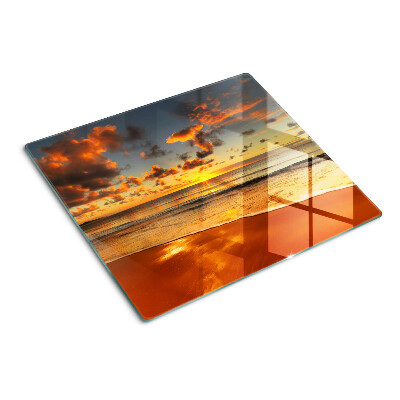 Snijplanken glas Zonsondergang over de zee