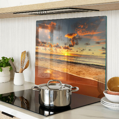Snijplanken glas Zonsondergang over de zee