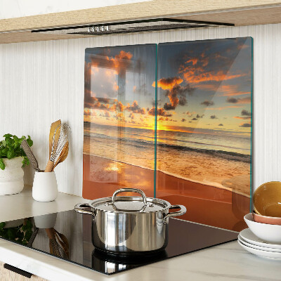 Snijplanken glas Zonsondergang over de zee