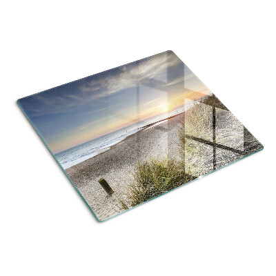 Glazen snijplanken Strand bij zonsondergang