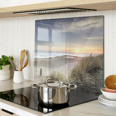 Glazen snijplanken Strand bij zonsondergang