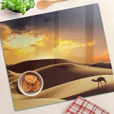 Glazen snijplanken Woestijnlandschap bij zonsondergang