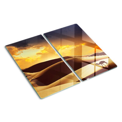 Glazen snijplanken Woestijnlandschap bij zonsondergang