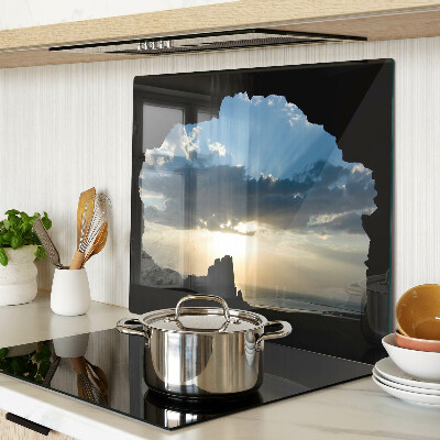 Snijplanken glas Zonsondergang achter de wolken