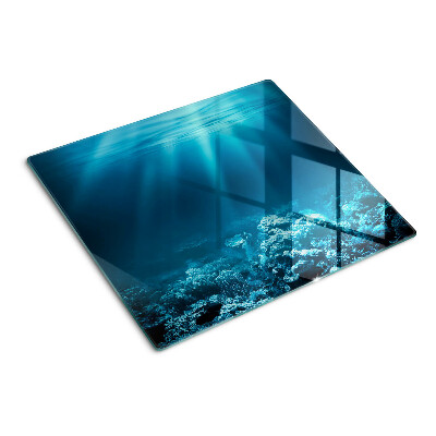 Snijplanken glas Onderwaterlandschap met koraalrif