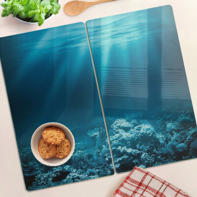Snijplanken glas Onderwaterlandschap met koraalrif