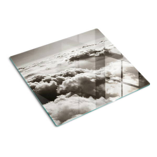 Glazen snijplanken Wolken in grijstinten