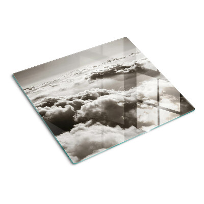 Glazen snijplanken Wolken in grijstinten