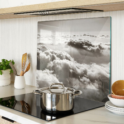 Glazen snijplanken Wolken in grijstinten