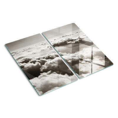 Glazen snijplanken Wolken in grijstinten