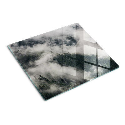 Snijplanken glas Bergen in de wolken