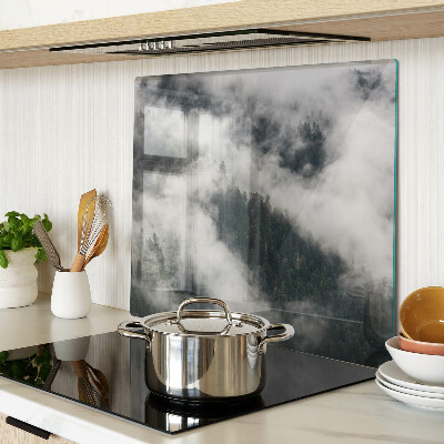 Snijplanken glas Bergen in de wolken