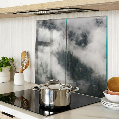 Snijplanken glas Bergen in de wolken