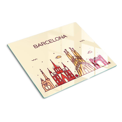 Glazen snijplanken Barcelona en zijn architectuur