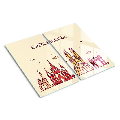 Glazen snijplanken Barcelona en zijn architectuur