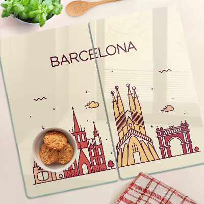 Glazen snijplanken Barcelona en zijn architectuur