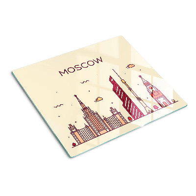 Glazen snijplanken Illustratie van de skyline van Moskou