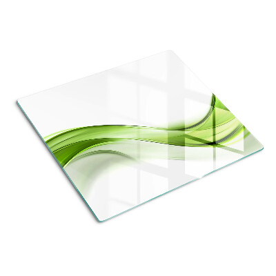 Snijplanken glas Groene abstracte golven