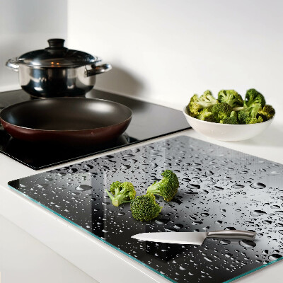 Glazen snijplanken Waterdruppels op glas