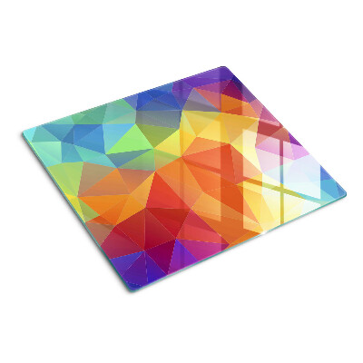 Glazen snijplanken Geometrie van gekleurde driehoeken