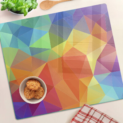 Glazen snijplanken Geometrie van gekleurde driehoeken