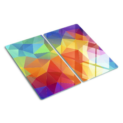 Glazen snijplanken Geometrie van gekleurde driehoeken