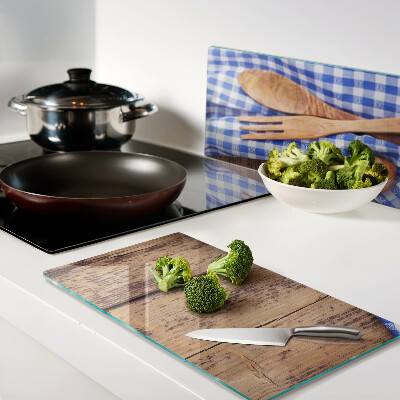 Snijplanken glas Keukenthema met houten accessoires