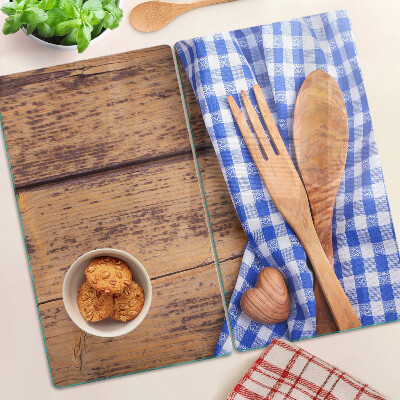 Snijplanken glas Keukenthema met houten accessoires