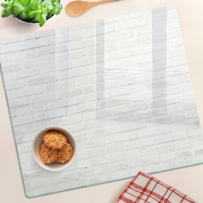 Glazen snijplanken Bakstenen muur in minimalistische stijl