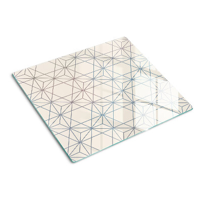 Snijplanken glas Geometrie met driehoeken en lijnen