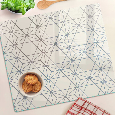 Snijplanken glas Geometrie met driehoeken en lijnen