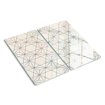 Snijplanken glas Geometrie met driehoeken en lijnen