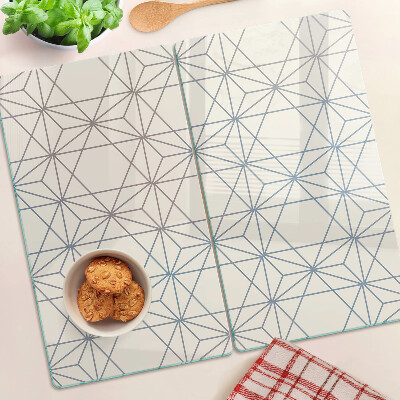 Snijplanken glas Geometrie met driehoeken en lijnen