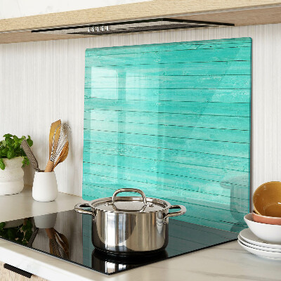Glazen snijplanken Turquoise vloerplanken
