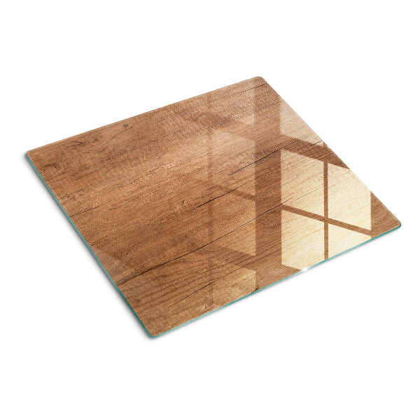 Glazen snijplanken Hout met raamreflectie