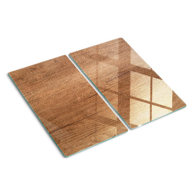 Glazen snijplanken Hout met raamreflectie