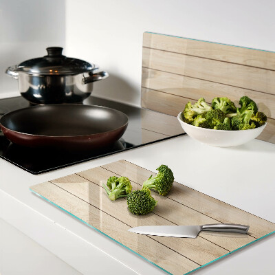 Snijplanken glas Lichtgekleurd houten bord